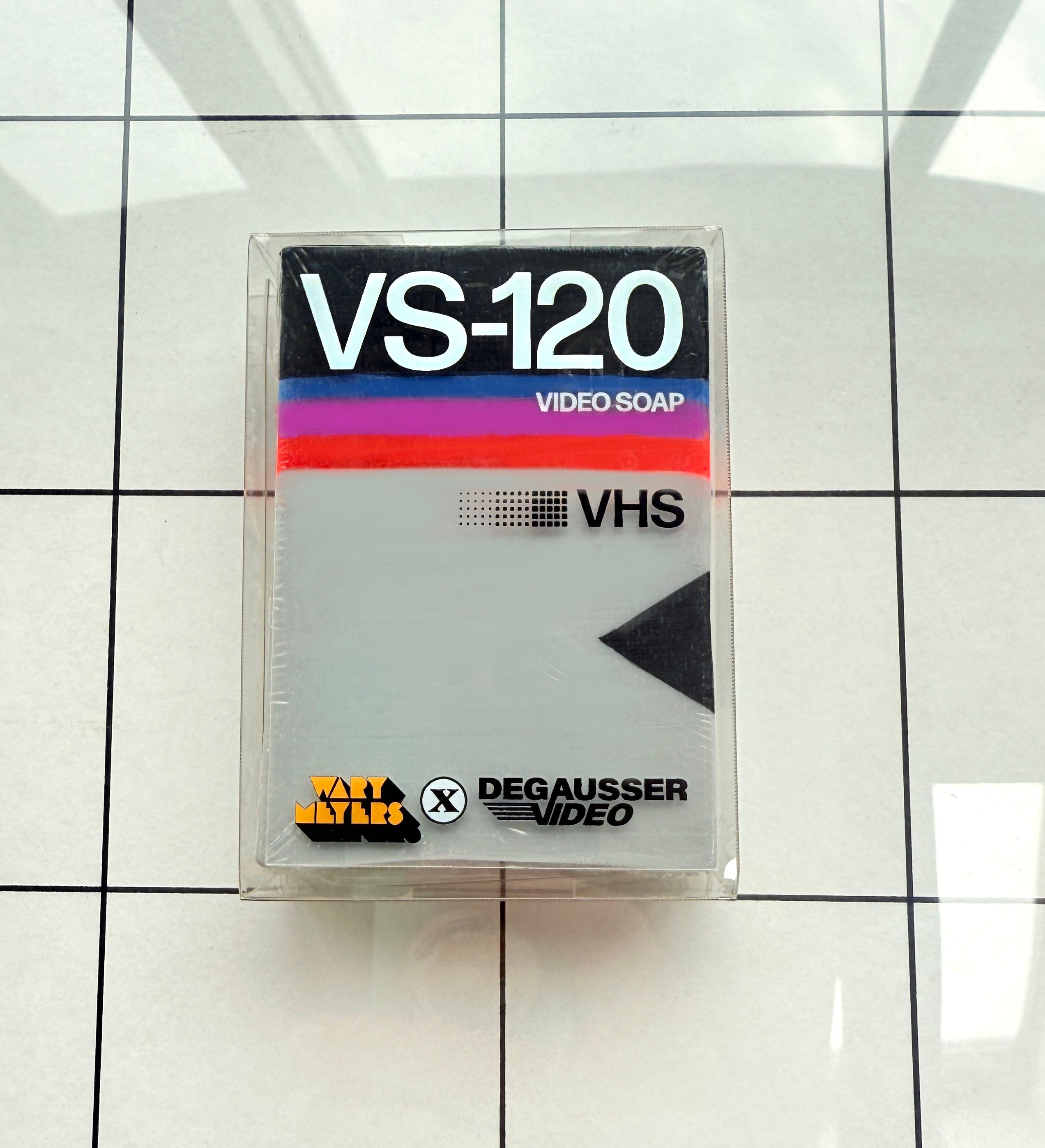 Soap bar in a VHS tape box – scented with buttered popcorn – handmade by Wary Meyers