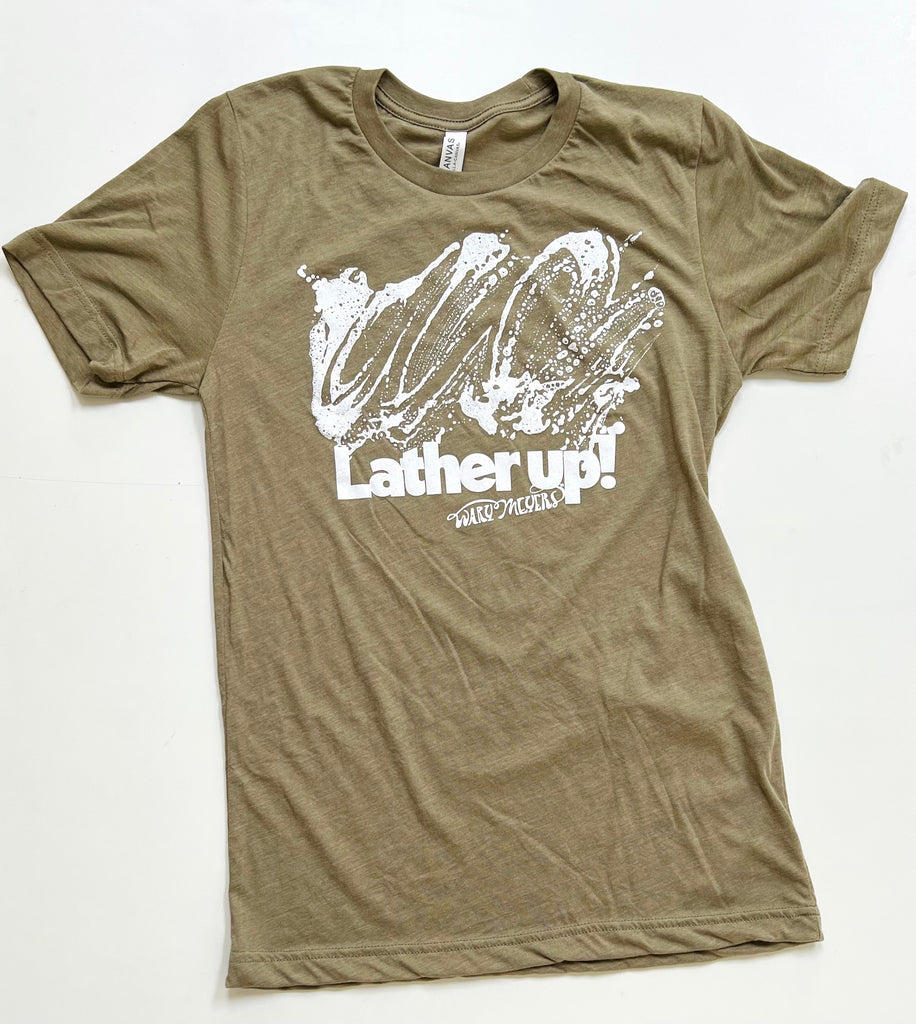 Lather up! T-shirt in olive
