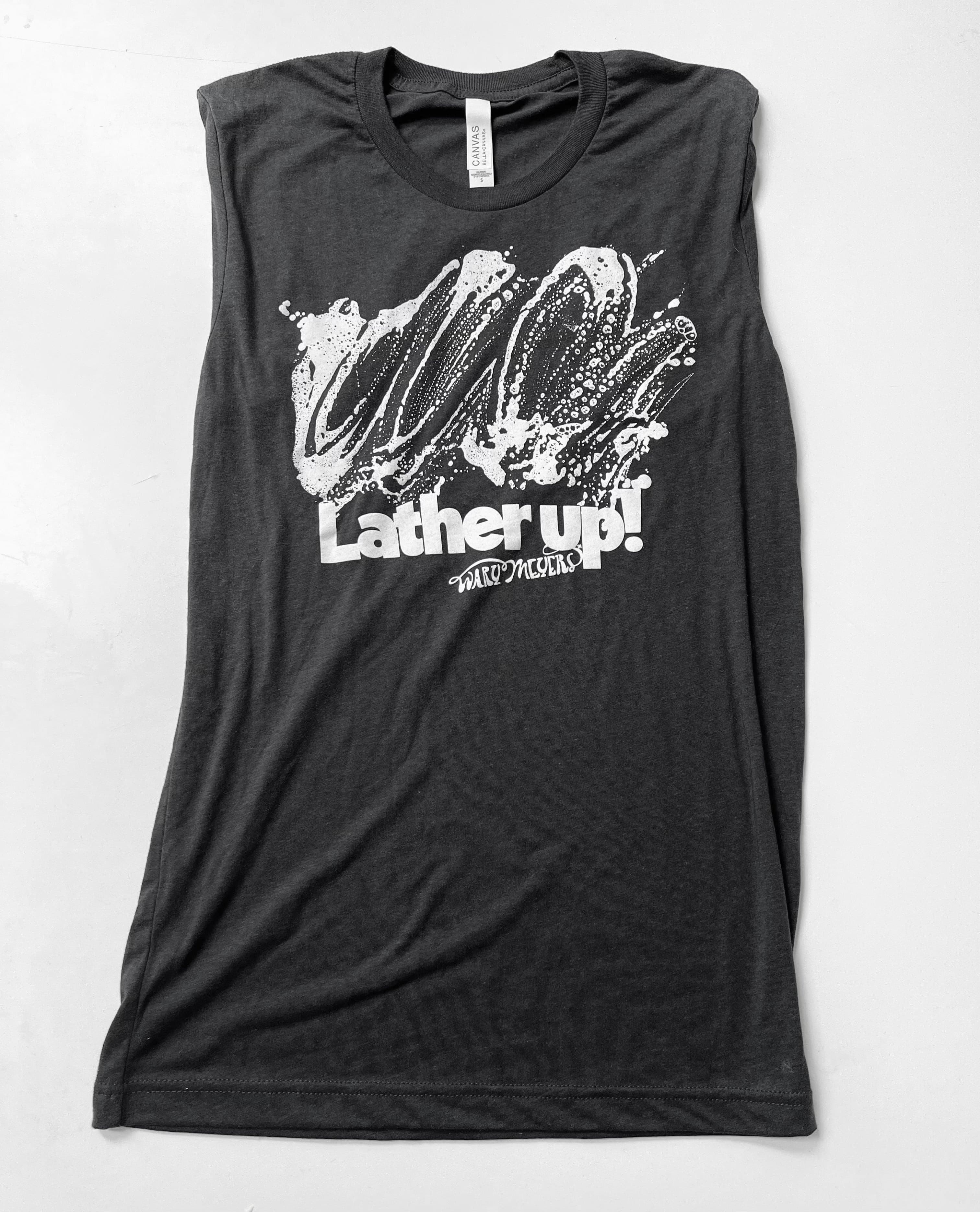 Wary Meyers  Lather up! T-shirt in dark grey.